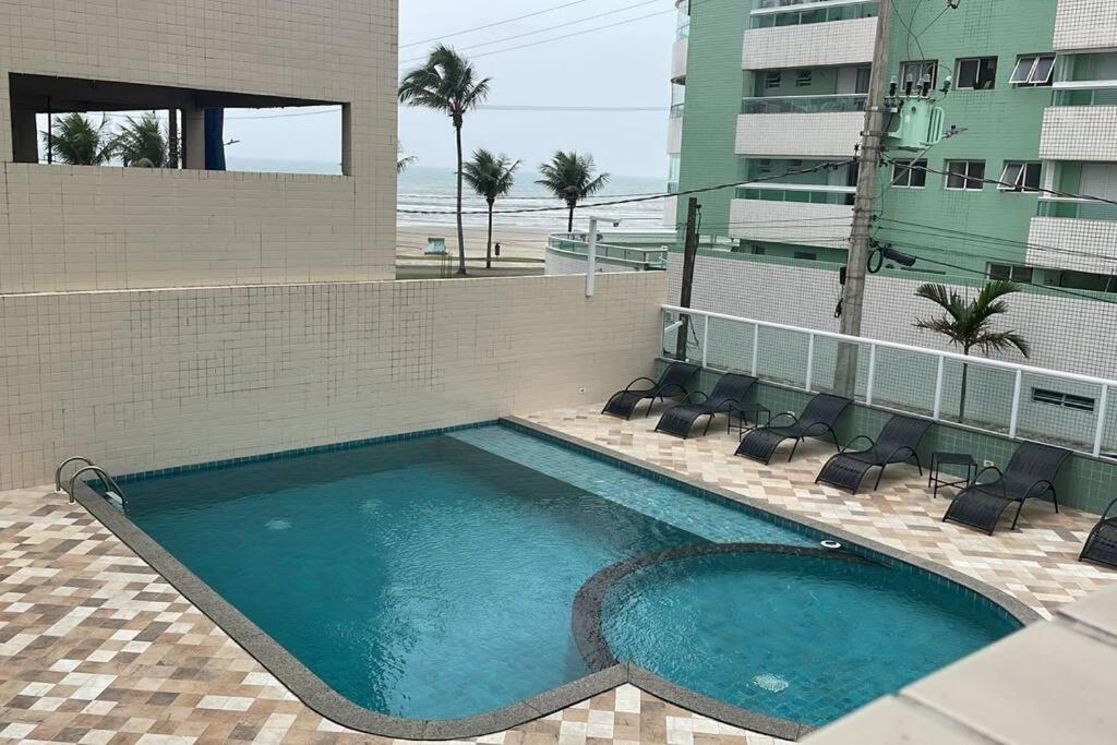 Apto Pe Na Areia Vista Mar Praia Grande  Extérieur photo